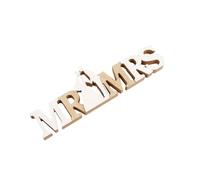 SEWACC Lettre Décorative en Bois Mr Mrs pour Décoration Mariage, Ornement de Table Romantique, Décoration Alphabet en Bois pour Bureau et Événement, Accessoire Photo Mariage Élégant