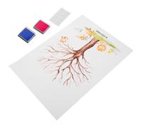 SEWACC Livre d'or à Empreintes Digitales pour Fête de Révélation du Bébé, Kit Complet Affiche, 2 Encres Bleu et Rose, Carton Adhésif, Décoration Interactive pour Baby Shower et Événement