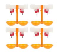 SEWACC Lot de 10 Abreuvoirs Automatiques pour Poules à Double Gobelet en ABS Solide Suspendus Raccord PVC 6 Pouces Adaptés à Poulets Cailles et Volaille D’Élevage Système