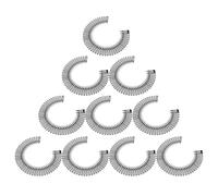 SEWACC Lot de 10 Bandeaux Peignes Extensibles Circulaires en Plastique Souple Noir Ajustables pour Différents Types de Cheveux Accessoires Coiffure Pratiques pour Maquillage Sport et