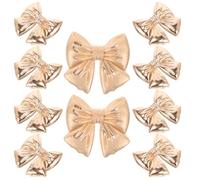 SEWACC Lot de 10 Boutons Métalliques Dorés Grand Format en Forme de Nœud Fermeture à Coudre pour Vêtements Pull Manteau et Accessoires Boutons Soi-Même pour Décoration Vintage