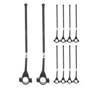 SEWACC Lot de 10 Mâts de Drapeau Rigides pour Guidon de Vélo, Accessoires Compatibles VTT, Solide et Résistants la Déchirure, Faciles à Fixer pour Sécurité et Visibilité en Extérieur