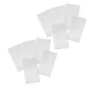 SEWACC Lot de 10 Pochettes Transparentes à Anneaux pour Classeur A6 en Polypropylène, Format A6, Pochettes Amovibles et Résistantes, pour Organisation de Classeurs, Dossiers, Budget