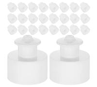 SEWACC Lot de 100 bouchons de rechange en plastique à ouverture facile, étanches, pour bouteilles d'eau de sport, récipients à condiments et autres contenants de liquides en extérieur.