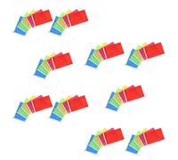 SEWACC Lot de 100 Drapeaux à Main en Polyester Colorés pour Inauguration et Événements, Prise Confortable et Visibilité Renforcée, pour Garçon et Filles et Adultes