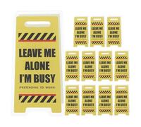 SEWACC Lot de 12 mini pinces à notes en acrylique avec avertissement « Laissez-moi tranquille », amusantes, pour collègues, responsables, bureaux à domicile, accessoires
