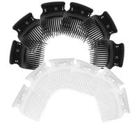 SEWACC Lot De 12 Pinces à Bigoudis Chauffantes, Clips De Coiffure Mixtes Noir Et Transparent, Protection Thermique, Légère Et Portable, Pour Femmes Et Voyageuses, Accessoires Coiffure Pratiques