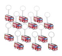 SEWACC Lot de 12 Porte-Clés Camion de Pompiers Accessoires pour Fête Thème des Pompiers Décorations D’Anniversaire Présents Polyvalents et Originaux pour Garçon et Filles