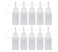 SEWACC Lot de 15 Flacons Applicateurs de Colle 30 Ml en Plastique Souple Embout Aiguille Bouchon Étanche Réutilisables pour Loisirs Créatifs Peinture Bricolage et Application Précise