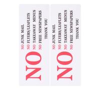 SEWACC Lot de 2 Autocollants d'Avertissement « Pas de Publicité » pour Boîte aux Lettres PVC Résistant aux Intempéries Signalétique Extérieure Facile à Appliquer Rappel Clair pour