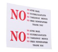 SEWACC Lot de 2 Autocollants Imperméables «Pas de Publicité» pour Boîte aux Lettres PVC Résistant aux Intempéries Rappel Clair pour Maison et Commerce Adhésif Extérieur Facile à