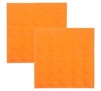 SEWACC Lot de 2 Bandes Adhésives Podotactiles en Caoutchouc Jaune 25 Pastilles Rondes Antidérapantes pour Trottoirs Aveugles, Fourniture Sécurité Intérieure et Extérieure pour Écoles,