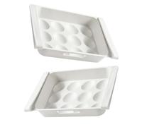 SEWACC Lot De 2 Boîtes à Œufs Pour Réfrigérateur, Tiroir Multi-grilles 12 Compartiments, Plastique Étanche Transparent, Organisateur De Conservation Des Aliments Pratique