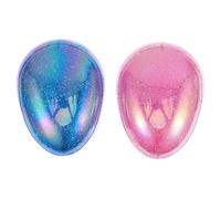 SEWACC Lot de 2 Brosses à Cheveux D'œuf Pailletées 2 Pièces pour Démêlage et Massage du Cuir Chevelu, Poils Doux, Adaptées aux Cheveux Épais et Crépus, Portables pour Voyage et Usage