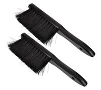 SEWACC Lot de 2 Brosses à Dépoussiérer Noires pour Cheminée Ensemble D’Outils de Cheminée D’Intérieur Brosse à Poussière Multifonction pour Nettoyage de Poêle et Banc Accessoires de