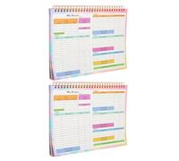 SEWACC Lot de 2 Carnets de Budget B5 Planificateur Financier Portable Suivi Quotidien et Hebdomadaire des Dépenses Registre Comptable Robuste Calendrier de Factures Mensuelles Outil