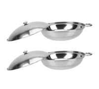 SEWACC Lot de 2 Casseroles Épaisses en Acier Inoxydable 24 CM Couvercles Marmite à Fondue Chinoise Polyvalente Résistante à la Chaleur pour Cuisson Mijotée et Fondues