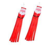 SEWACC Lot de 2 Drapeaux Manche à Air de Noël Rouge Décoration Suspendue Résistante au Vent pour Fêtes et Photographie Ornement Solide et Coloré pour Intérieur et Extérieur