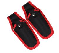 SEWACC Lot de 2 étuis en Toile Rouge pour sécateurs à Main, Porte-Ciseaux de Jardin résistants et Multifonctions, Housses Pratiques adaptées au Rangement et Transport sécurisé des Outils de Jardinage