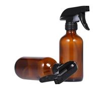 SEWACC Lot de 2 Flacons Pulvérisateurs à Pression Manuelle en Verre 240 Ml Marron Arrosoir Jardin Léger et Rechargeable Pulvérisateur Coiffure Polyvalent pour Entretien Plantes et