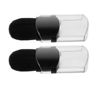 SEWACC Lot de 2 Mini Pinceaux Rétractables pour Maquillage - Pinceaux Plats pour Fond de Teint et Poudre - Format Voyage Portable, Poils Doux, Outil Polyvalent pour Retouches