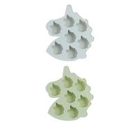 SEWACC Lot de 2 Moules à Gâteau en Silicone 7 Cavités Licorne, Petit Format, pour Pâtisserie Diy, Moule à Chocolat et Fondant, Accessoires pour Décoration de Desserts, Couleur Aléatoire