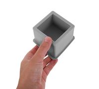 SEWACC Lot de 2 Moules en Silicone pour Pots de Fleurs en Béton Carré et Hexagonal Réutilisables Antiadhésifs Gris Adaptés au Plâtre L’Argile pour Créations DIY de Jardinières et