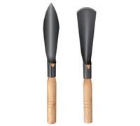 SEWACC Lot de 2 Pelles de Jardinage Manche en Bois Truelles Multifonctions Légères pour Planter Légumes et Fleurs Outil de Jardinage Pratique pour Semis et Travail du Sol Usage