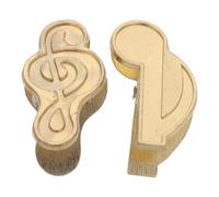 SEWACC Lot de 2 Pinces à Notes de Musique en Métal Doré, Porte-pages Vintage Multifonctions pour Carnet et Agenda, Clips Décoratifs Compacts pour Bureau, Études et Organisation