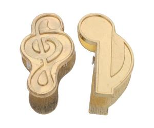 SEWACC Lot de 2 Pinces à Notes de Musique en Métal Doré, Porte-pages Vintage Multifonctions pour Carnet et Agenda, Clips Décoratifs Compacts pour Bureau, Études et Organisation