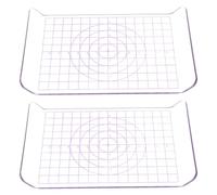 SEWACC Lot de 2 plateaux à modeler pour argile outils de modelage pour argile autodurcissante - Plateau carré transparent - Fournitures pour la poterie et le modelage de pâte polymère