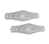 SEWACC Lot de 2 Poignées de Barbecue en Acier Inoxydable Ressort, Isolation Thermique et Design Ergonomique pour Foyer Extérieur et Grillades