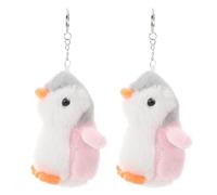 SEWACC Lot de 2 Porte-clés Pingouins en Peluche, Pendentif Animal en Peluche Mignon, Breloque Pingouin pour Sac à Dos Ou Sac à Main