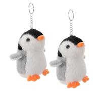 SEWACC Lot de 2 Porte-clés Pingouins en Peluche, Pendentif Animal en Peluche Mignon, Breloque Pingouin pour Sac à Dos Ou Sac à Main