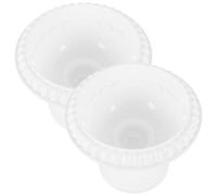 SEWACC Lot de 2 Pots de Fleurs Romains en Plastique Style Urne Vintage Grand Diamètre Décor Rétro pour Mariage Balcon et Jardin Pots de Fleurs Succulentes Décoratifs Légers et