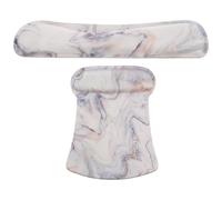 SEWACC Lot de 2 Repose-poignets Mémoire Mousse Blanc Marbre pour Clavier et Souris, Tapis Antidérapant Ergonomique Bureau, Support Confortable pour Soulagement Poignet et Épaules
