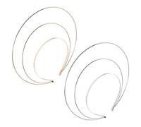 SEWACC Lot de 2 Serrage-têtes Halo Triple en Fer Doré et Argenté, Bandeaux D’ange DIY pour Mariage, Costume Hanfu et Halloween, Accessoires Coiffes de Déesse Élégants et Solide