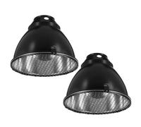 SEWACC Lot de 2 Sets de Abat-Jours Chauffants en Métal Résistant la Chaleur 15 Cm, Couvercles de Protection pour Lampes Chauffantes Reptiles, Isolation Thermique pour Terrarium Tortues