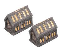 SEWACC Lot de 2 Statues de Cercueils Égyptiens Décoratifs Sculpture Artisanale en Résine Finition Détaillée Décoration de Bureau et Fête Ornement Original pour Maison et Intérieur