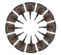 SEWACC Lot de 20 Paniers à Engrais pour Bonsaï avec Couvercle, Plastique Solide, Petite Taille, Boîte à Engrais Café pour Libération Contrôlée des Nutriments, Jardinage Extérieur