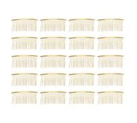 SEWACC Lot de 20 Petits Peignes Latéraux Dorés en Fer Torsadé à 20 Dents Accessoires de Coiffure pour Femmes et Coiffeurs Peignes de Mariage et Coiffage DIY Format Compact Usage