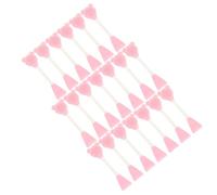 SEWACC Lot de 20 Pinceaux Visage Double Embout en Silicone TPE Applicateur Masque et Brosse Pores Forme Ours et Spatule Plate Couleur Rose Clair Outil Multifonction pour Soin du