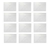 SEWACC Lot de 20 Pochettes Adhésives Transparentes 6x10 Cm en Pvc et Eva, Porte-cartes à Ouverture Haut, Organisateur pour Cartes de Bibliothèque, Usage Bureau, École et Voyage
