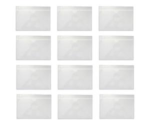 SEWACC Lot de 20 Pochettes Adhésives Transparentes 6x10 Cm en Pvc et Eva, Porte-cartes à Ouverture Haut, Organisateur pour Cartes de Bibliothèque, Usage Bureau, École et Voyage