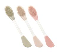 SEWACC Lot de 3 Brosses Applicatrices Double Face en Silicone pour Masque Facial Brosse Exfoliante et Nettoyante Visage Outils de Soin Doux et Précis pour Routine Beauté Quotidienne