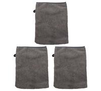 SEWACC Lot de 3 Moufles Nettoyants Visage en Microfibre Ultra-Douce Exfoliants et Démaquillants Couleur Gris Noir Nettoyage Quotidien Voyages