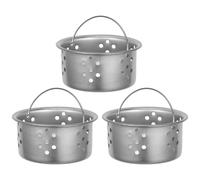 SEWACC Lot de 3 Paniers-filtre pour Évier Cuisine en Acier Inoxydable, Crépines Anti-obstruction à Mailles Fines, Récupérateurs de Déchets pour Évier, Lavabo et Broyeur, Filtration