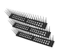 SEWACC Lot de 3 Pics Anti-Oiseaux Noirs Haute Résistance pour L'extérieur, Barrière Dissuasive pour Chats et Pigeons, Plastique Solide Résistant aux Intempéries, pour Fenêtres et Jardin