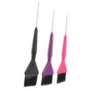 SEWACC Lot de 3 Pinceaux pour Teinture Capillaire en PC Solide Poils Ultra-Fins pour Application Précise Coloration Cheveux et Soins Professionnels Outil Coiffure Couleur Aléatoire