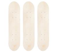 SEWACC Lot de 3 Planches de Skateboard Vierges : Planches en Bois à Peindre soi-même, à Peindre soi-même, pour la réalisation de Graffitis (matériel pour étudiants).